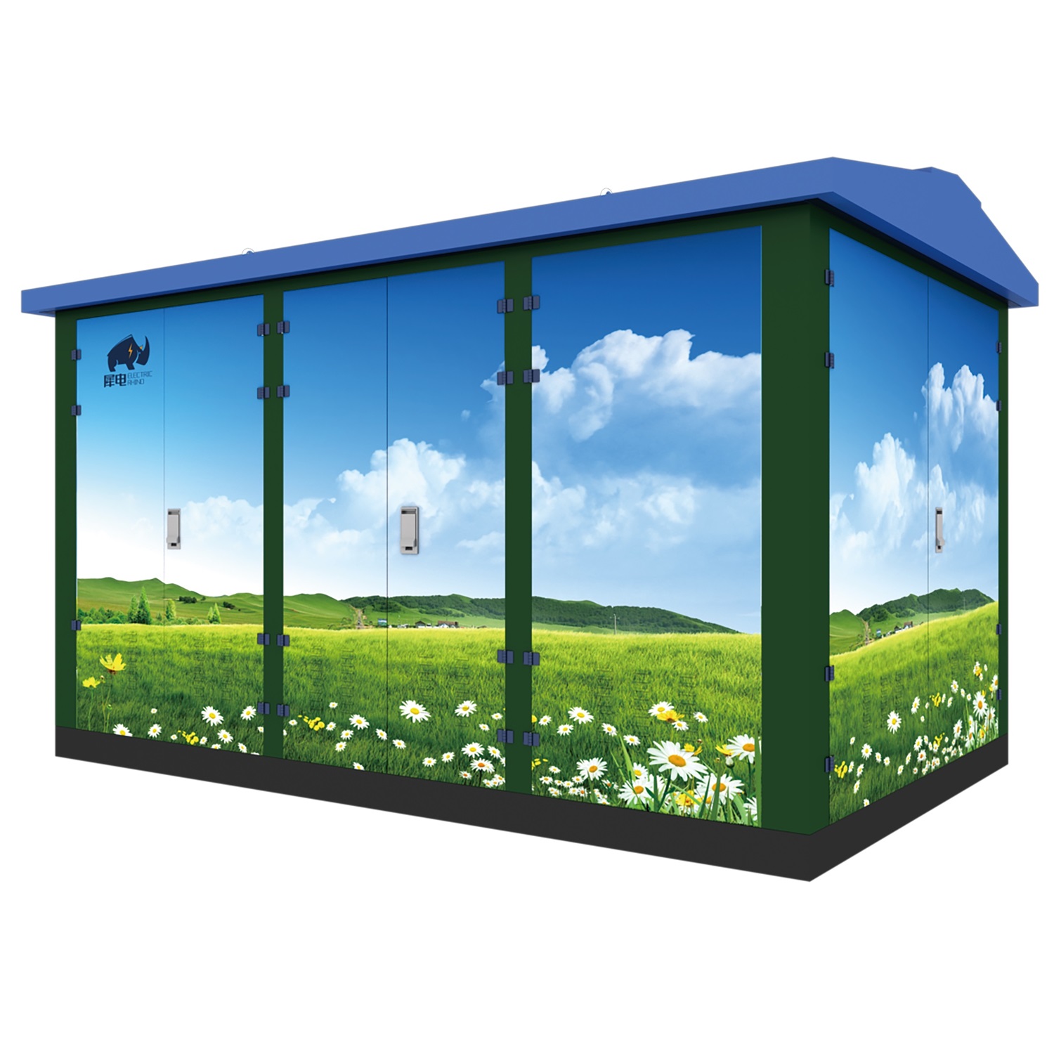 Landscape type pre-installed box type substation